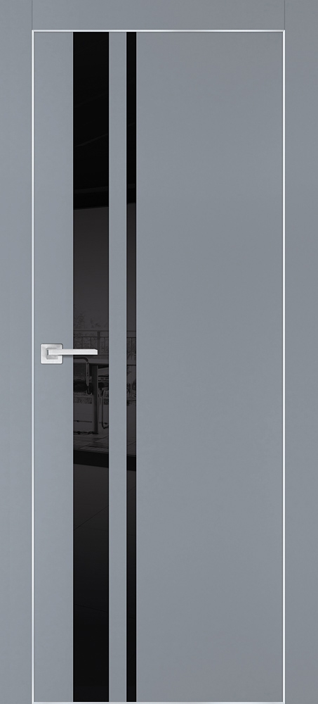 Межкомнатная дверь PX-16  AL кромка с 4-х ст. Серый матовый