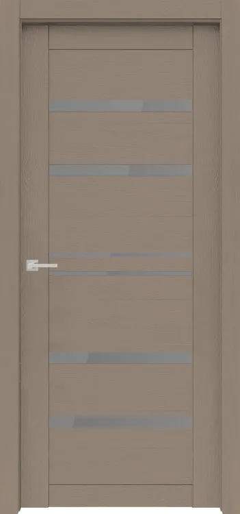 Межкомнатная дверь Легенда Велюкс 1 Ясень латте Ясень латте Стекло Сатинато графит