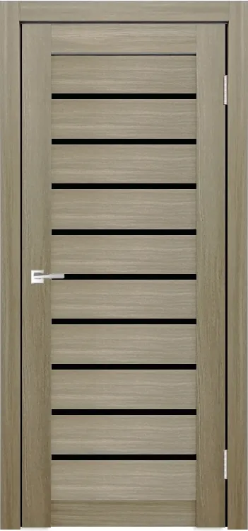 Межкомнатная дверь Легенда X-2 Тон Неаполь Остекление Лакобель черное